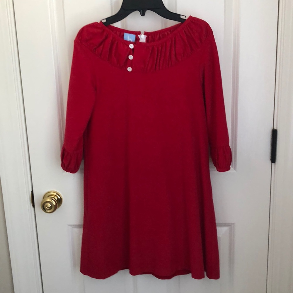 Bella Bliss girls size 12 red corduroy dress